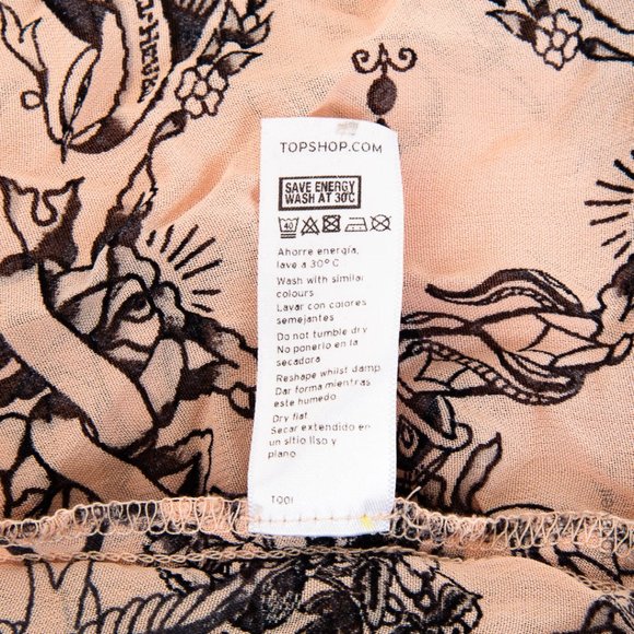 Topshop Tattoo Print Blouse - Picture 4 of 5